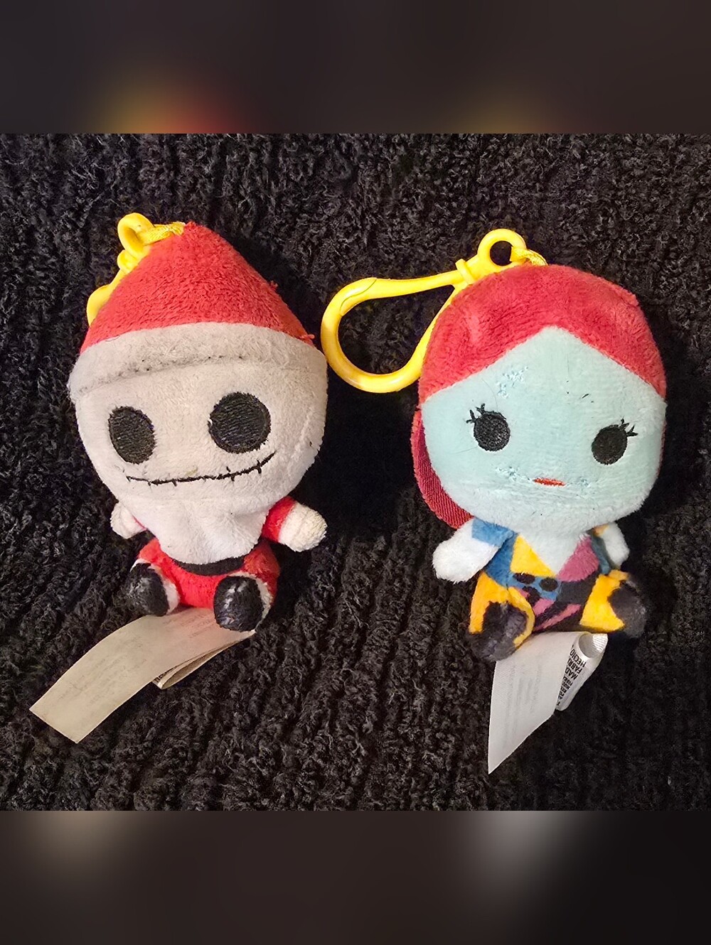 Funko Nightmare Before Christmas Jack and Sally mini Plush Keychains